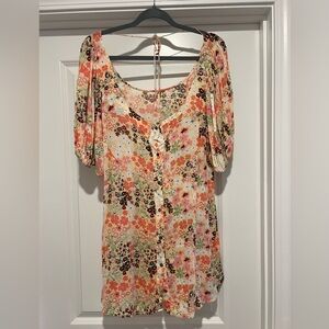 Free People Multicolor Floral Mini Dress